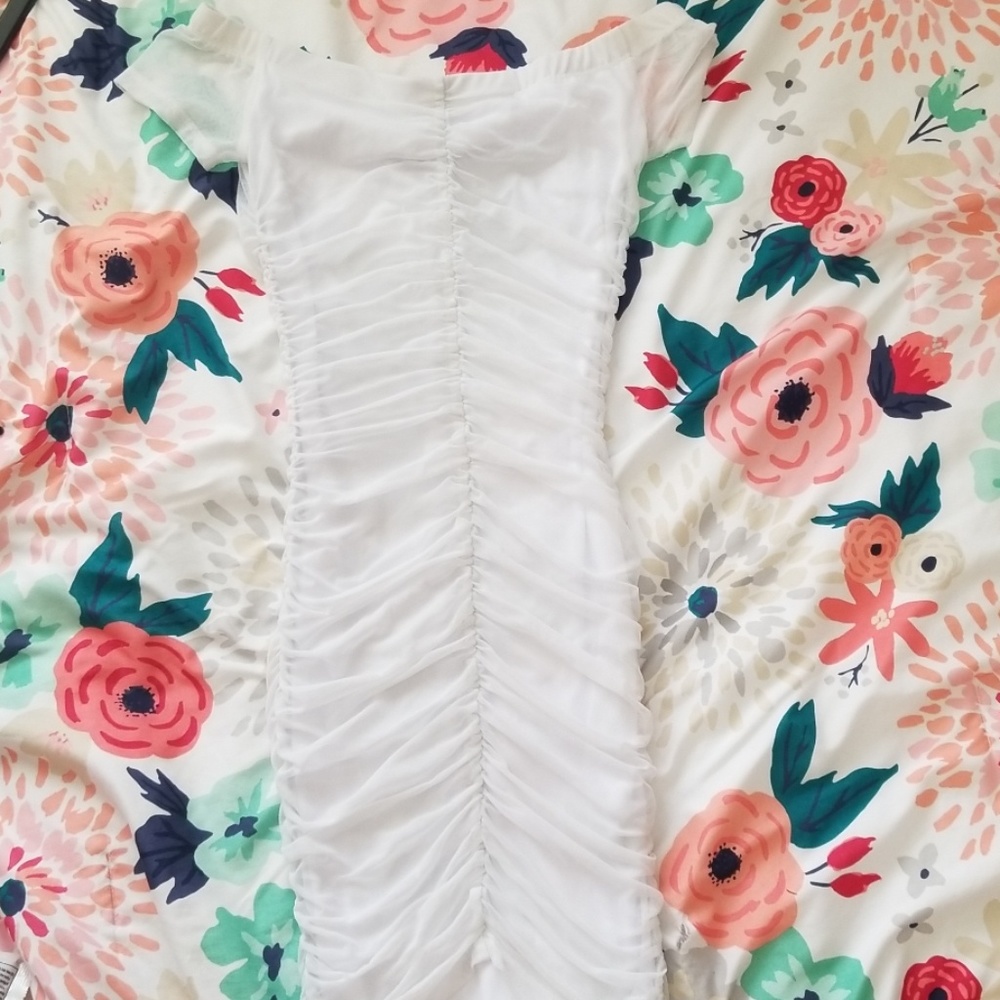 G by Guess Mesh Rouched Dress